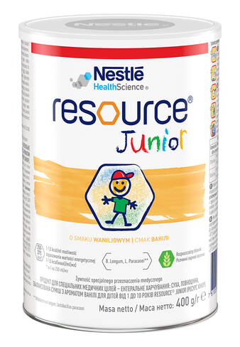 Nestle Ресурс Джуніор Суха суміш з ароматом ванілі від 1 до 10 років 400 г 1 банка loading=