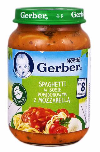 Gerber Рагу овочеве зі спагетті та сиром моцарелла в томатному соусі з 8 місяців 190 г 1 банка loading=
