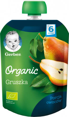Gerber Organic Пюре Груша з 6 місяців 90 г 1 пауч loading=