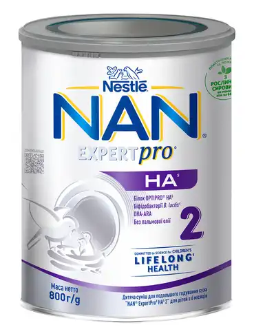 NAN Expertpro HA 2 Суміш суха дитяча молочна з 6 місяців 800 г 1 банка