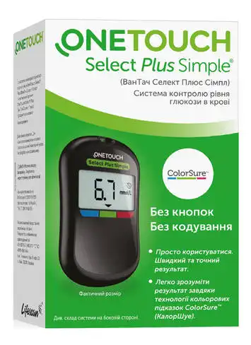 OneTouch Select Plus Simple Глюкометр 1 шт