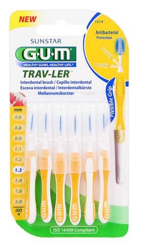 Gum Trav-Ler Зубна щітка міжзубна 1,3 мм 6 шт loading=
