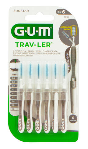 Gum Trav-Ler Зубна щітка міжзубна 2,0 мм 6 шт