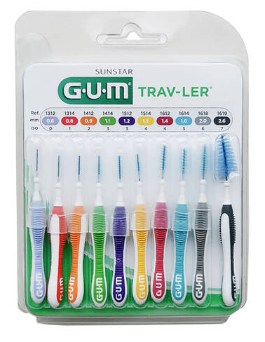 Gum TravLer Набір міжзубних щіток 10 шт