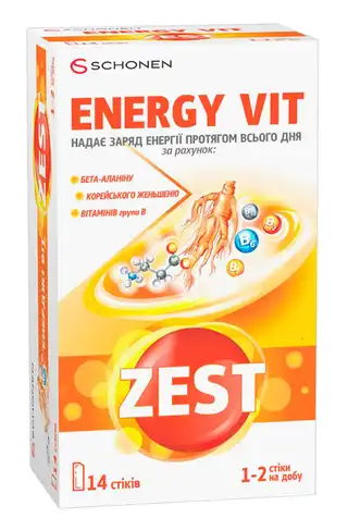 Zest Енерджі Віт порошок 14 стіків