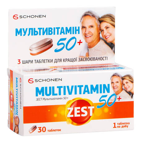 Zest Мультивитамін 50+ таблетки 30 шт