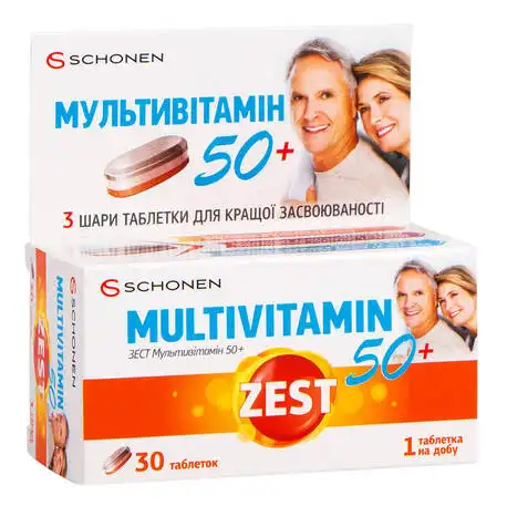 Zest Мультивитамін 50+ таблетки 30 шт