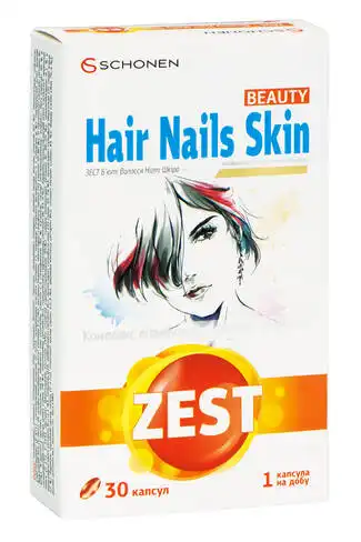 Zest Beauty Волосся, нігті, шкіра капсули 30 шт