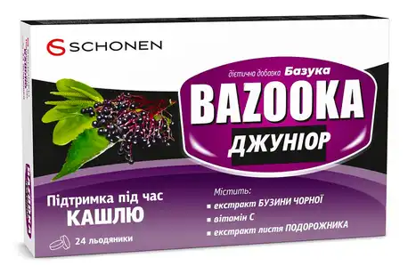 Базука Джуніор льодяники 24 шт