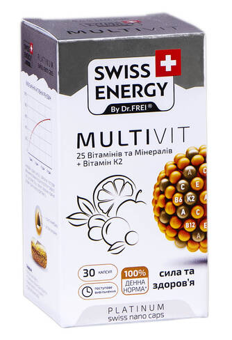 Swiss Energy Вітаміни Multivit капсули 30 шт loading=