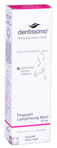 Dentissimo Зубна паста-гель для вагітних жінок та молодих мам 75 мл 1 туба