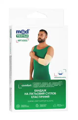 MedTextile 8302 Бандаж на ліктьовий суглоб еластичний бежевий розмір M 1 шт