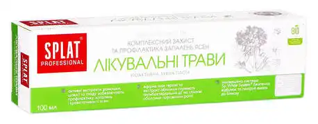 Splat Professional Зубна паста Лікувальні трави 100 мл 1 туба