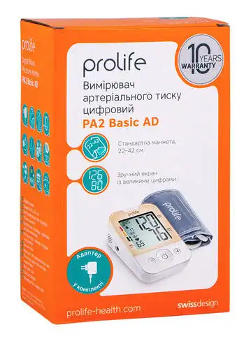 Prolife PA2 Basic AD Тонометр автоматичний електронний 1 шт