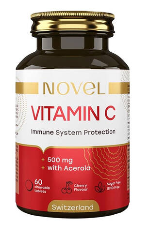 Novel Вітаміни жувальні Вітамін C 500 мг + Ацерола таблетки 60 шт