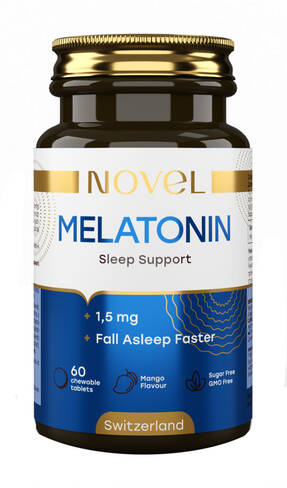 Novel Вітаміни жувальні Мелатонін 1,5 мг таблетки 60 шт loading=