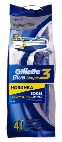 Gillette Blue Simple 3 Бритви одноразові 4 шт