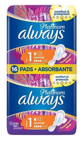 Always Platinum Нормал Прокладки гігієнічні ультратонкі 16 шт