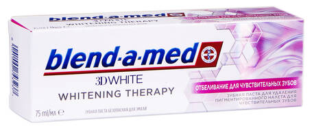 Blend-a-med Whitening Therapy Зубна паста Відбілювання для чутливих зубів 75 мл 1 туба loading=