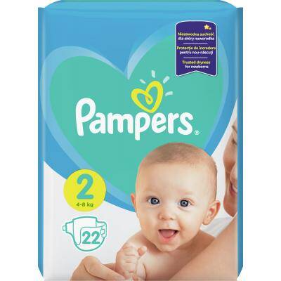 Pampers New Baby-Dry 2 Mini Підгузки дитячі 4-8 кг 22 шт