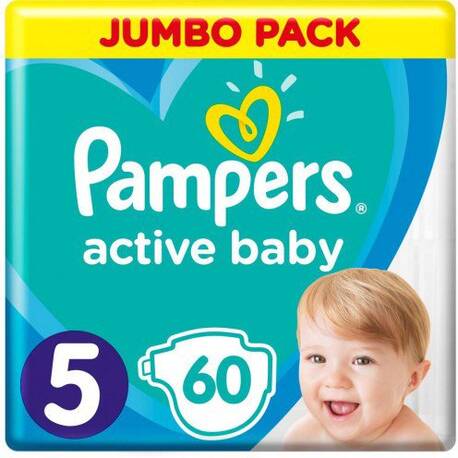 Pampers Active Baby-Dry 5 Junior Підгузки дитячі 11-16 кг 60 шт