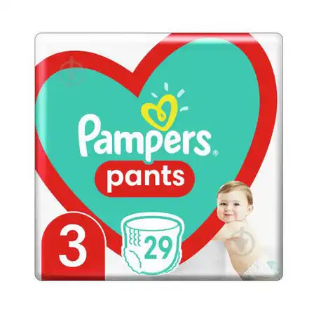 Pampers Pants 3 Підгузки-трусики дитячі 6-11 кг 29 шт