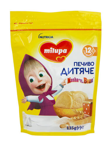Milupa Печиво Маша і Ведмідь пшеничне 135 г 1 коробка