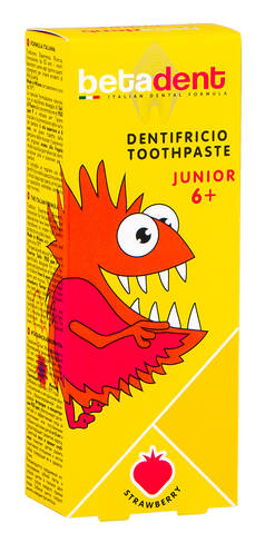 Betadent STRAWBERRY JUNIOR Зубна паста для дітей 6+ 75 мл 1 туба