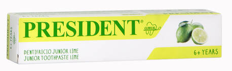 President Junior Зубна паста для дітей 6+ зі смаком лайму 50 мл 1 туба