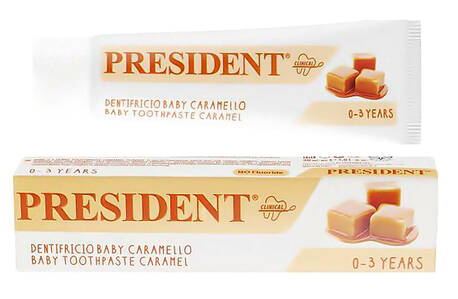 President Baby Зубна паста карамель до 0-3 років 30 мл 1 туба