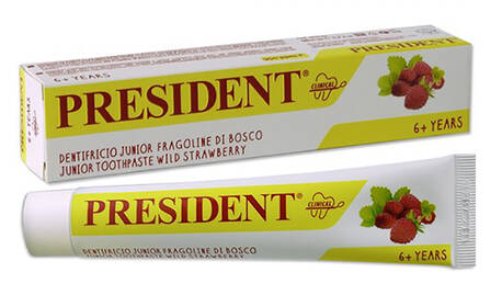 President Junior Зубна паста для дітей 6+ зі смаком полуниці 50 мл 1 туба