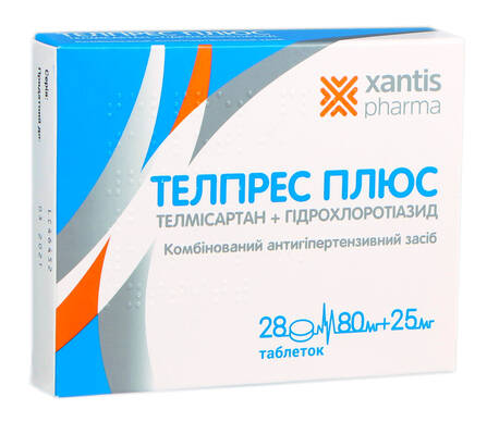 Телпрес Плюс таблетки 80 мг/25 мг 28 шт