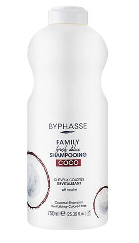 Byphasse Family Fresh Delice Шампунь для фарбованого волосся з кокосом 750 мл 1 флакон