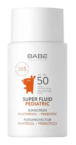 Babe Laboratorios Pediatric Дитячий сонцезахисний супер флюїд SPF 50 з пантенолом і пребіотиками 50 мл 1 флакон