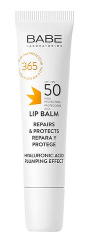Babe Laboratorios Sun Protection Бальзам для губ сонцезахисний з гіалуроновою кислотою SPF50 15 мл 1 туба