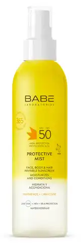 Babe Laboratorios Sun Protection Спрей-міст сонцезахисний невидимий для обличчя, тіла та волосся з SPF50 150 мл 1 флакон