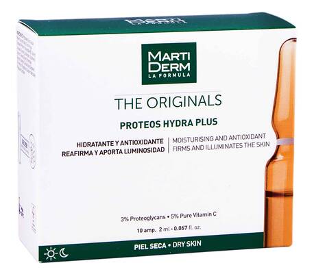 MartiDerm The Originals Протеос Гідра Плюс ампули зволоження та антиоксидантна дія для сухої шкіри 2 мл 10 ампул