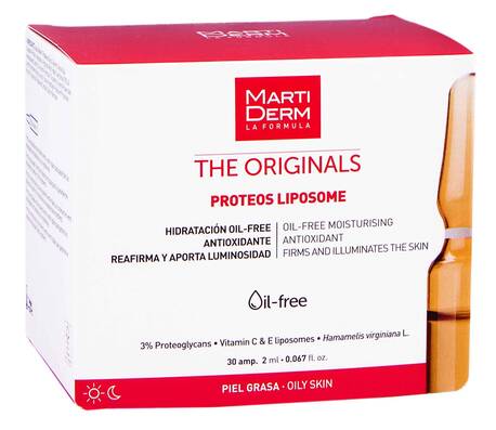 MartiDerm The Originals Протеос Ліпосом ампули зволоження та антиоксидантна дія для жирної шкіри 2 мл 30 ампул