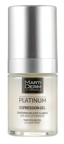 MartiDerm Platinum Експрешн гель для контуру очей та губ мінімізує мімічні зморшки для всіх типів шкіри 15 мл 1 флакон