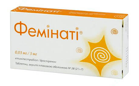 Фемінаті таблетки 0,03 мг/3 мг 28 шт