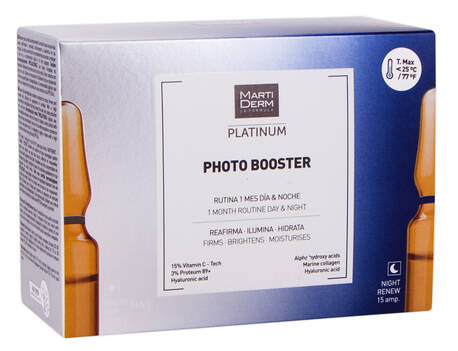 MartiDerm Platinum Фото Бустер омолоджувальні ампули для обличчя 2 мл 30 ампул loading=
