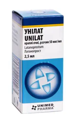 Унілат краплі очні 50 мкг/мл 2,5 мл 1 флакон
