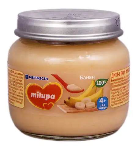 Milupa Пюре Банан з 4 місяців 125 г 1 банка