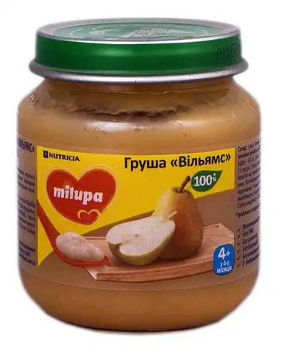 Milupa Пюре Груша Вільямс з 4 місяців 125 г 1 банка