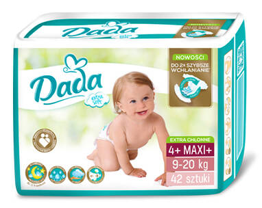 Dada Extra Soft 4+ Maxi+ Підгузки дитячі 9-20 кг 42 шт loading=