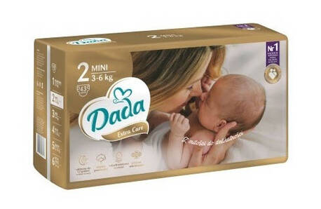 Dada Extra Care 2 Підгузки дитячі 3-6 кг 43 шт