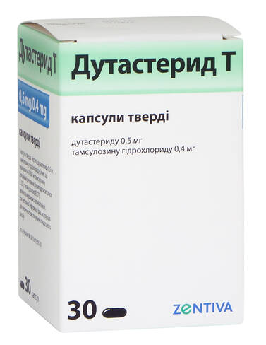 Дутастерид Т капсули 0,5 мг/0,4 мг 30 шт