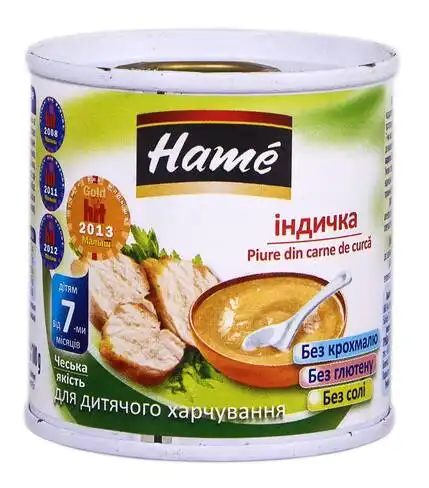 Hame Пюре індичка від 7 місяців 100 г 1 банка