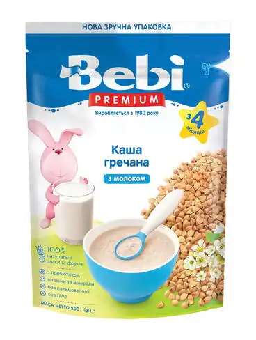 Bebi Каша молочна гречана з 4 місяців 200 г 1 коробка