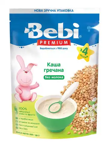 Bebi Каша безмолочна гречана з 4 місяців 200 г 1 коробка